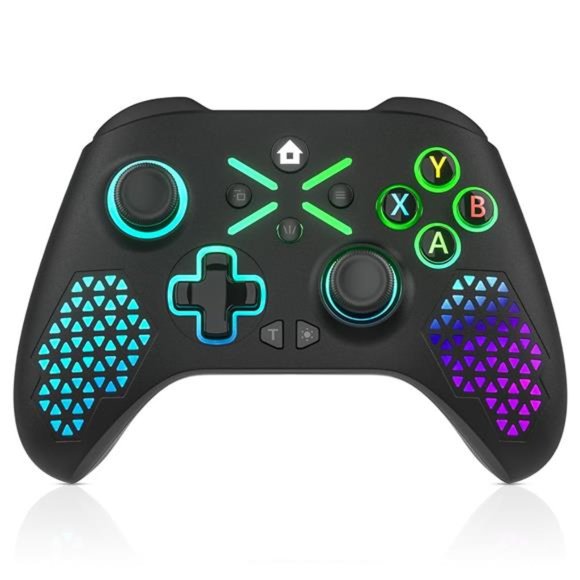 RGB Wireless Controller  Built-in Battery Dual Vibration Turbo Function, 2.4GHz - Picture 1 of 6
